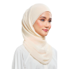 Kalsom Light Chiffon Scarf in Vanilla Cream